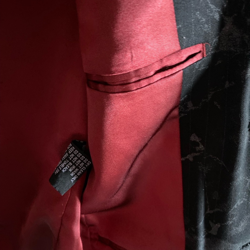 Simon Clark Blazer Men’s S Black Camo Art To Wear Grungy‎ Goth Raw Ham Jacket - Picture 9 of 14